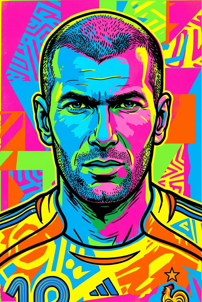 Zinedine Zidane — Pop Art